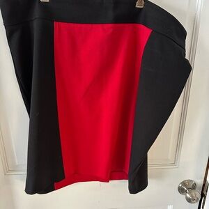 Lane Bryant Red and Black Pencil Skirt
